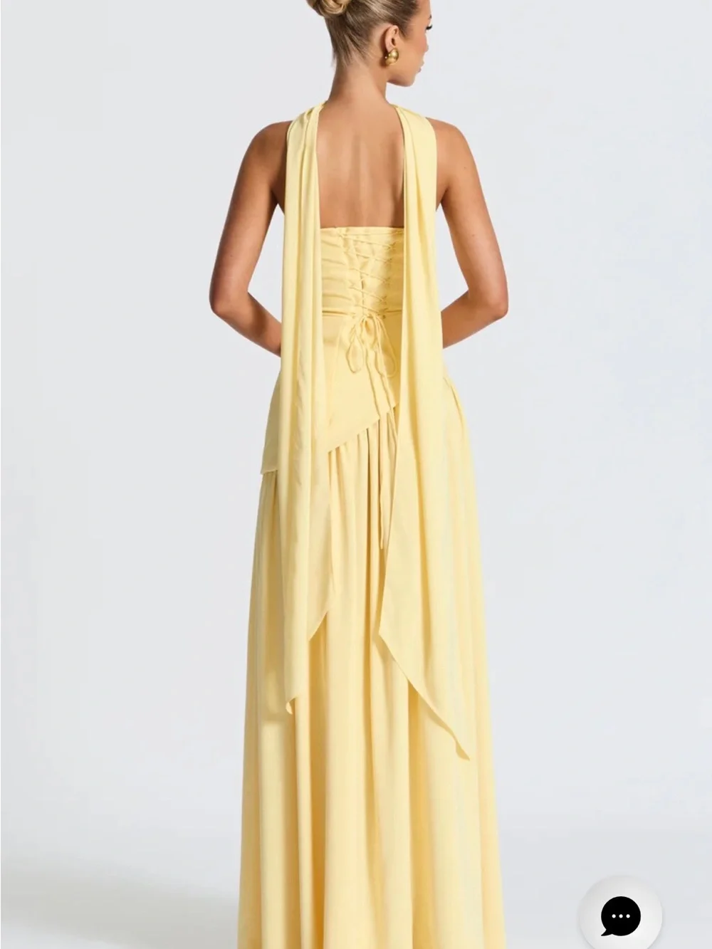 Babyboo Maliyah maxi dress -Lemon - Picture 3 of 6